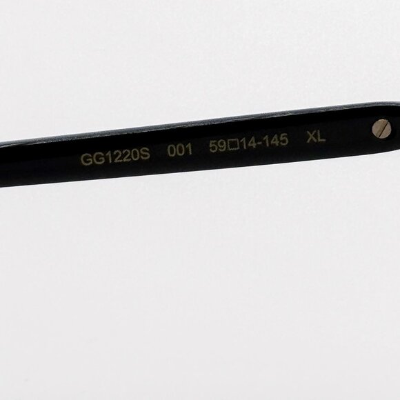NEW GUCCI SUNGLASSES GG1220S 001 BLACK/GOLD UNISEX EYEWEAR